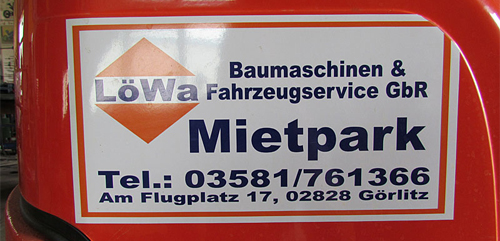 Mietpark an Baumaschinen, Vermietung von Baumaschinen in Grlitz.